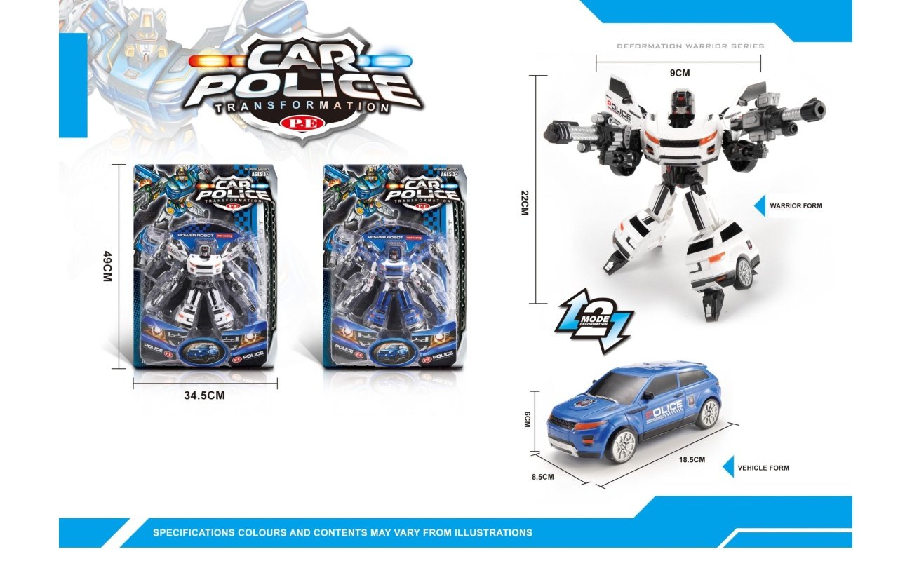 Robotas – transformeris “Car Police” – Mėlyna