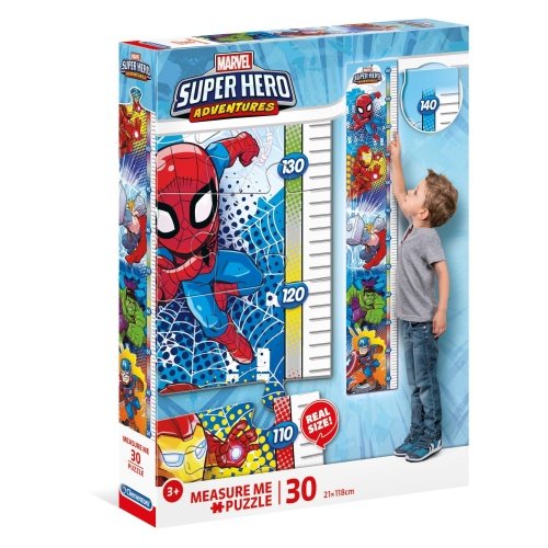 Clementoni dėlionė – ūgio matuoklė “Super Hero” 30 pcs