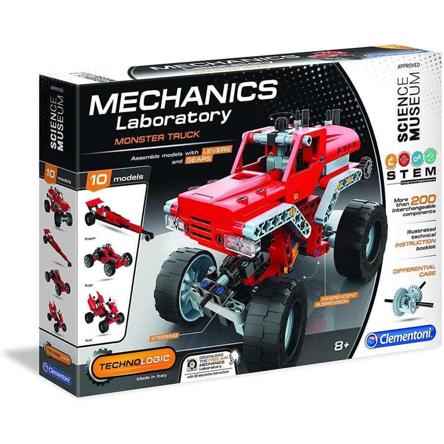 Clementoni konstruktorius “Mechanical Labs – Monster Trucks”