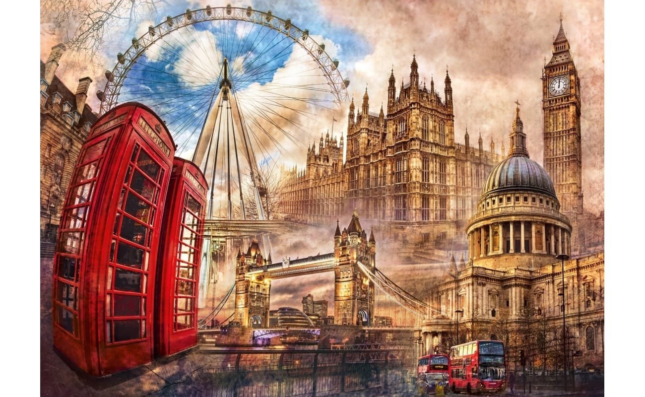 Clementoni dėlionė “Vintage London” 1500pcs