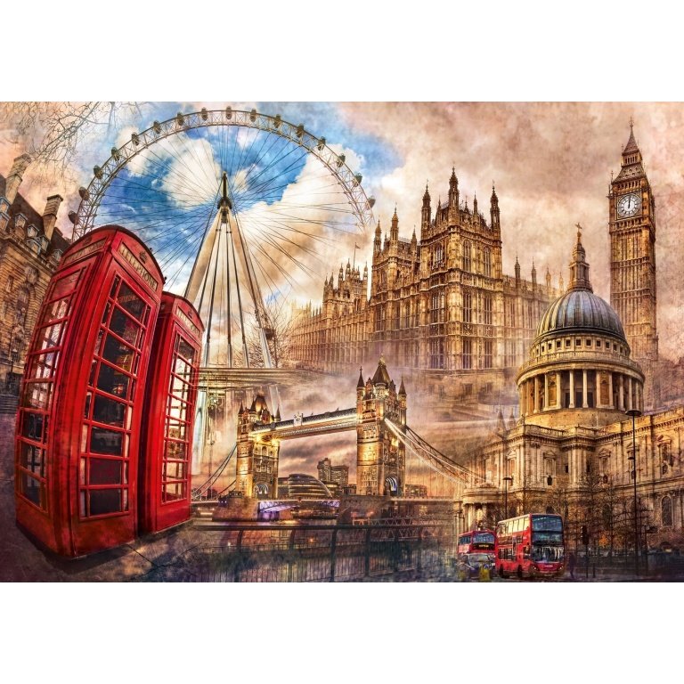 Clementoni dėlionė “Vintage London” 1500pcs