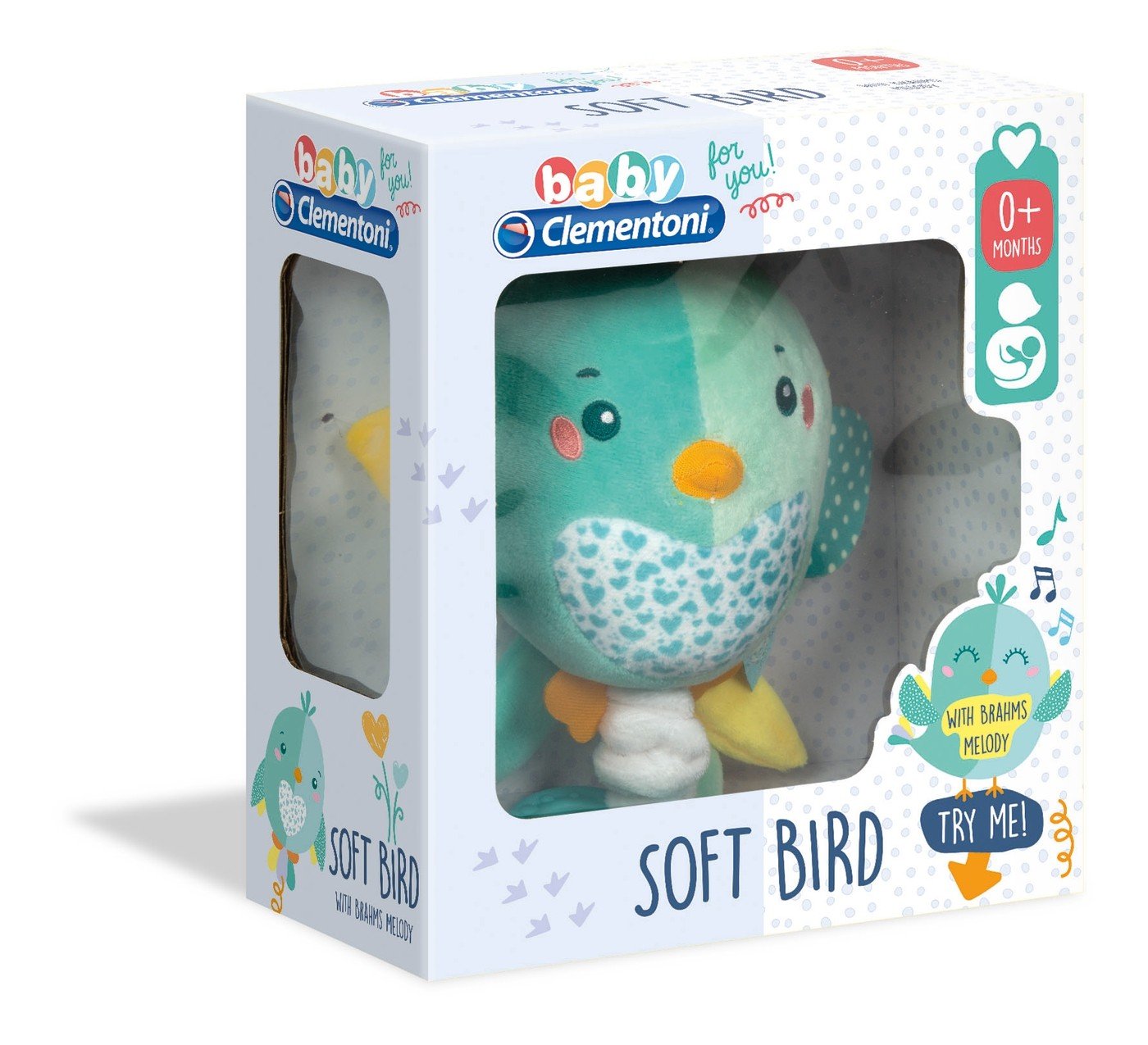 Clementoni Baby minkštas pakabinamas žaislas “Soft Bird”