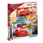 Clementoni supercolor dėlionė “Cars 3” 2×60 pcs