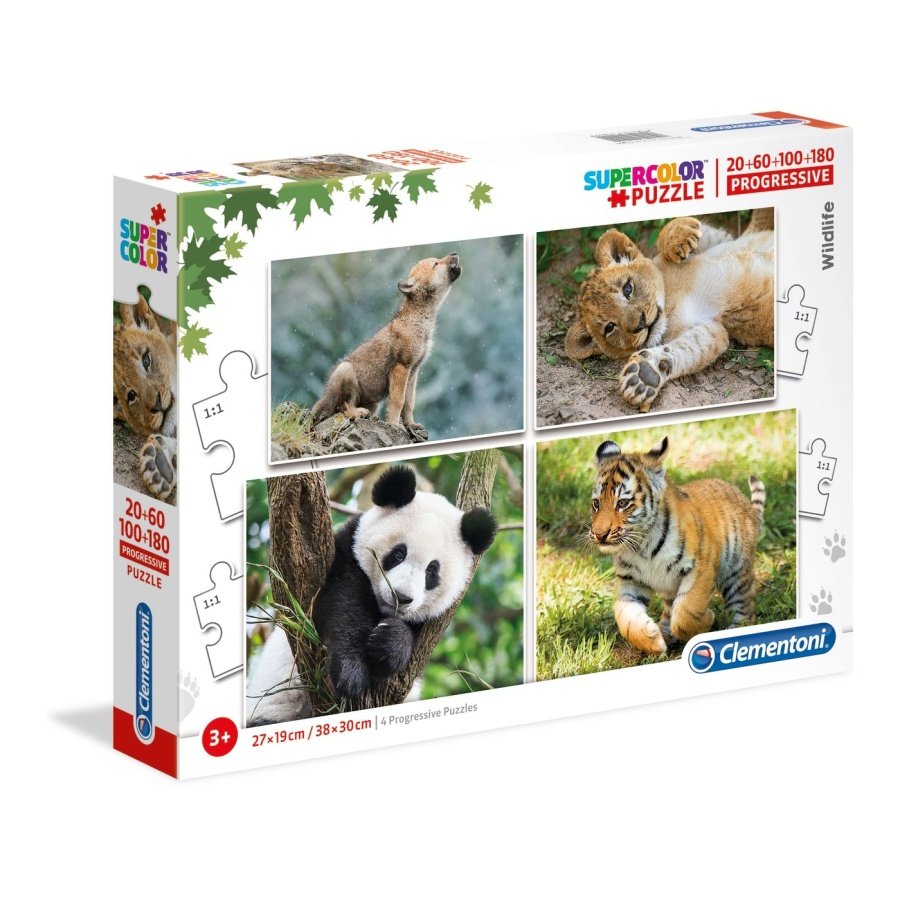 Clementoni Supercolor dėlionė “Wildlife ” 20+60+100+180 pcs