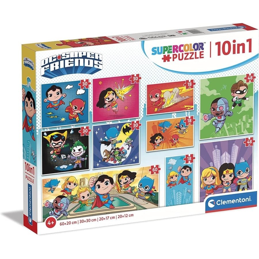 Clementoni Supercolor dėlionė 10in1 “Dc Comics” 18+30+48+60 pcs