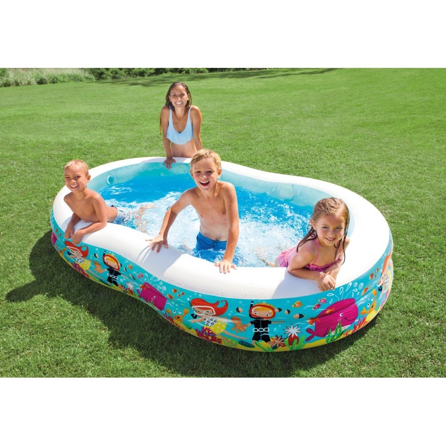 Pripučiamas lauko baseinas INTEX Snorkel Fun Swim Center Pool 262x160x46cm