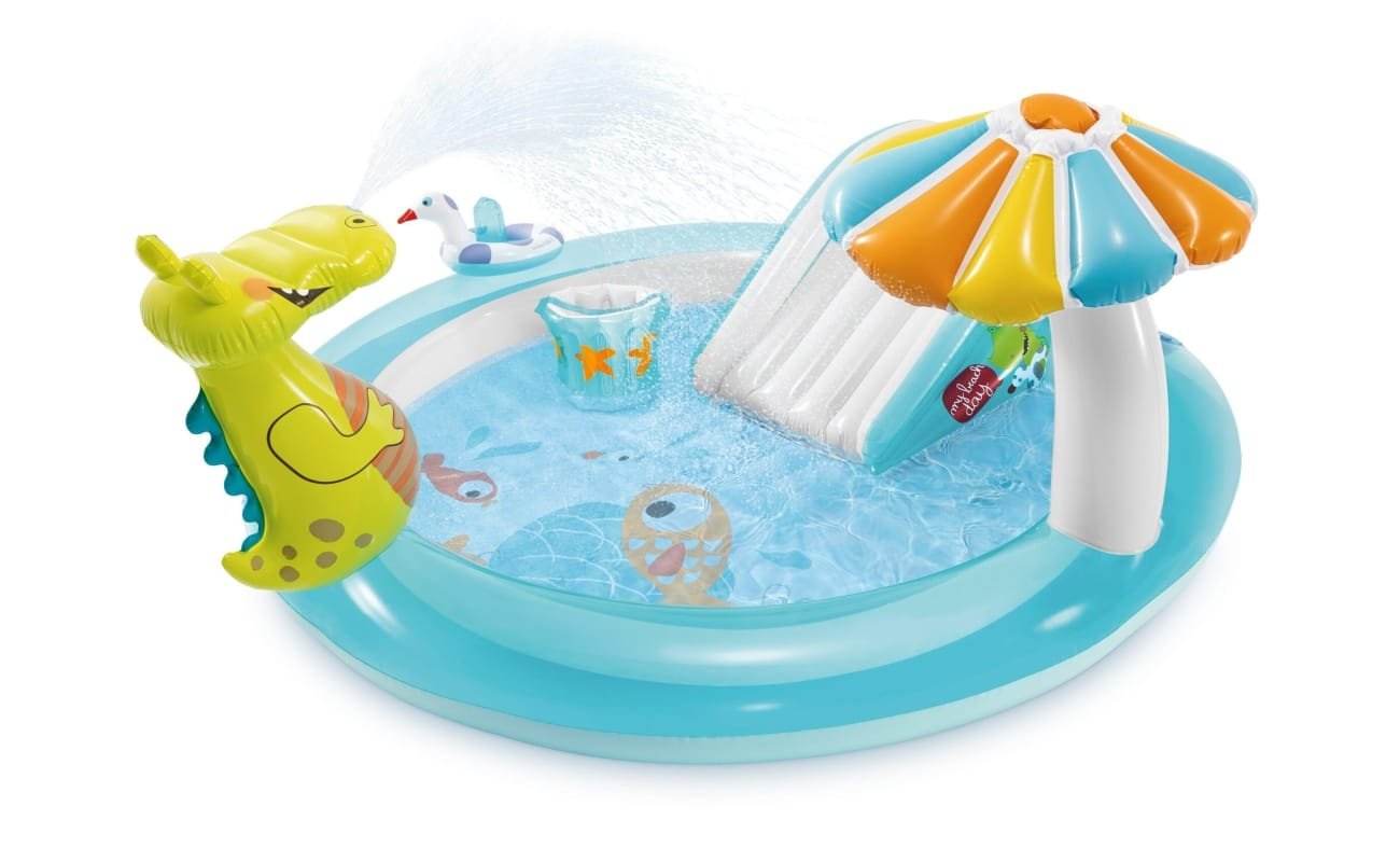 Pripučiamas baseinas (žaidimų aikštelė) INTEX Gator Play Center (2.01m x 1.70m x 0.84m)