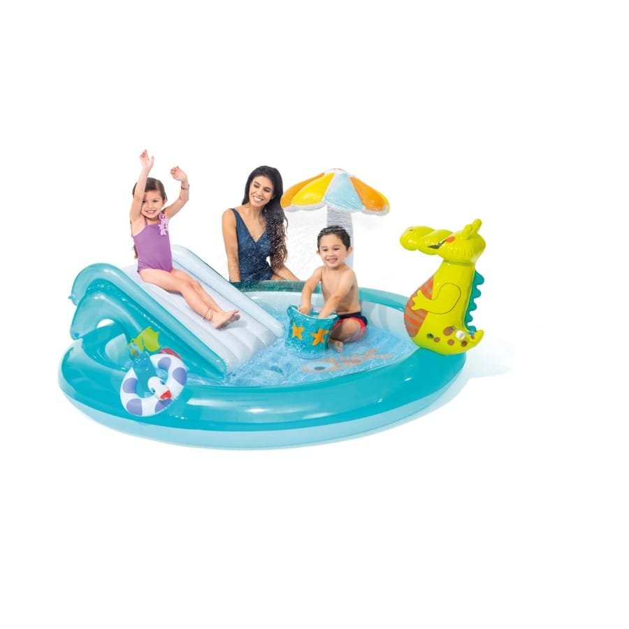 Pripučiamas baseinas (žaidimų aikštelė) INTEX Gator Play Center (2.01m x 1.70m x 0.84m)