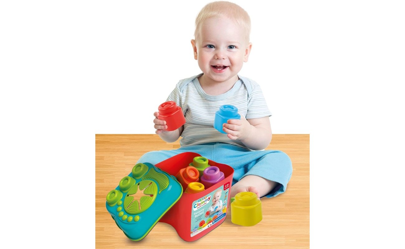Clementoni sensorinis žaislas su kaladėlėmis “Sensory Bucket”