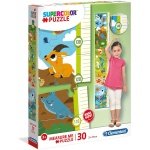 Clementoni supercolor dėlionė – ūgio matuoklis “Cutie Animals 30pcs