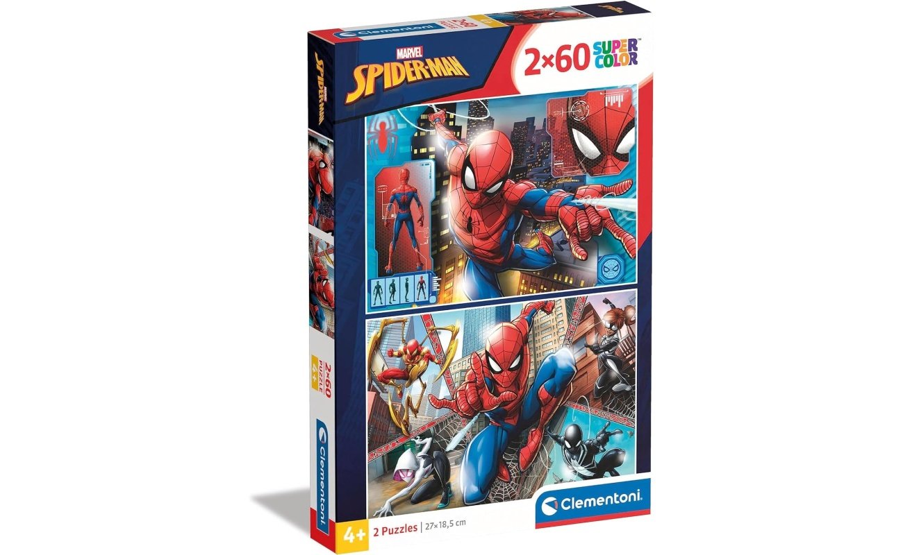 Clementoni supercolor dėlionė “Spiderman” 2×60 pcs