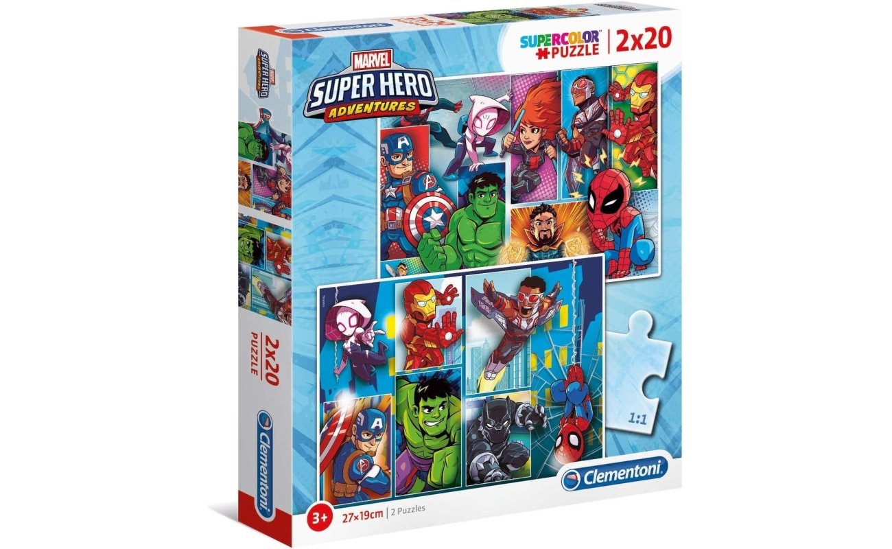 Clementoni supercolor dėlionė “Marvel Super Hero Avengers” 2×20 pcs