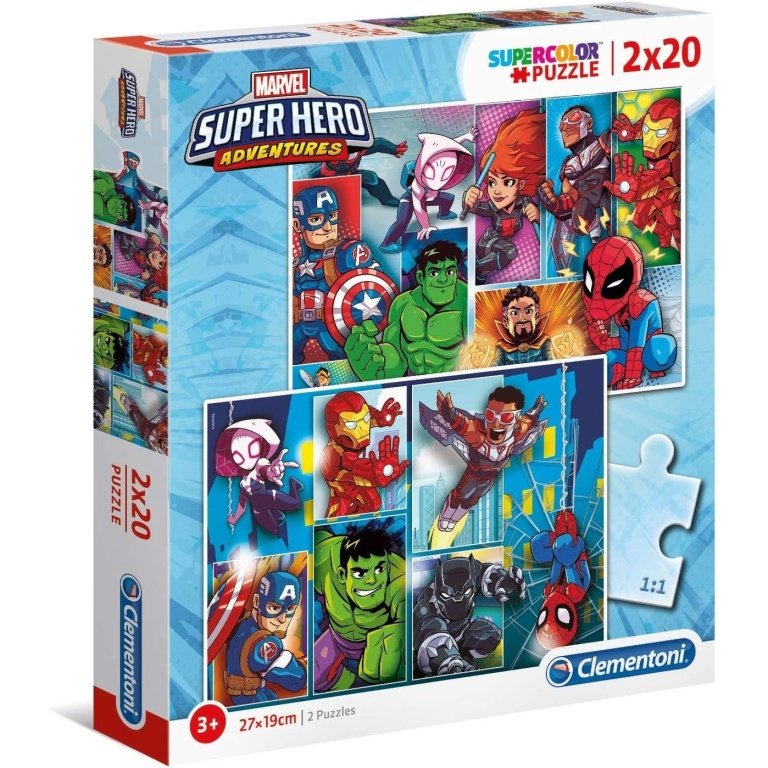 Clementoni supercolor dėlionė “Marvel Super Hero Avengers” 2×20 pcs