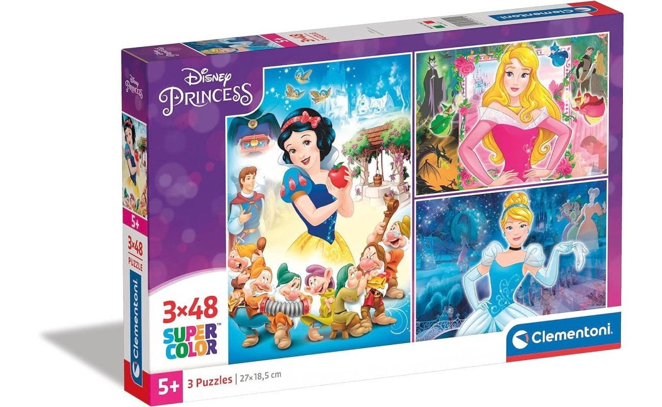 Clementoni Supercolor dėlionė 3in1 “Disney Princess” 3×48 pcs