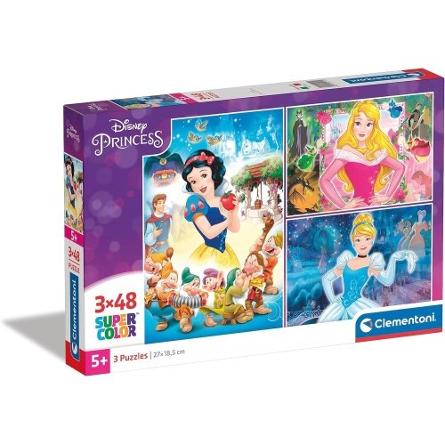 Clementoni Supercolor dėlionė 3in1 “Disney Princess” 3×48 pcs