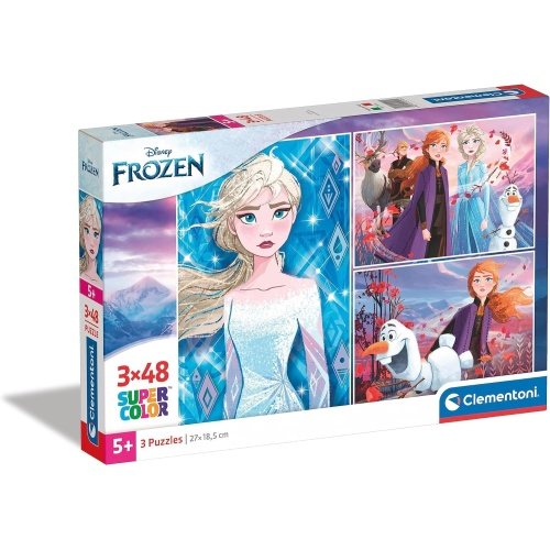 Clementoni Supercolor dėlionė 3in1 “Frozen 2” 3×48 pcs