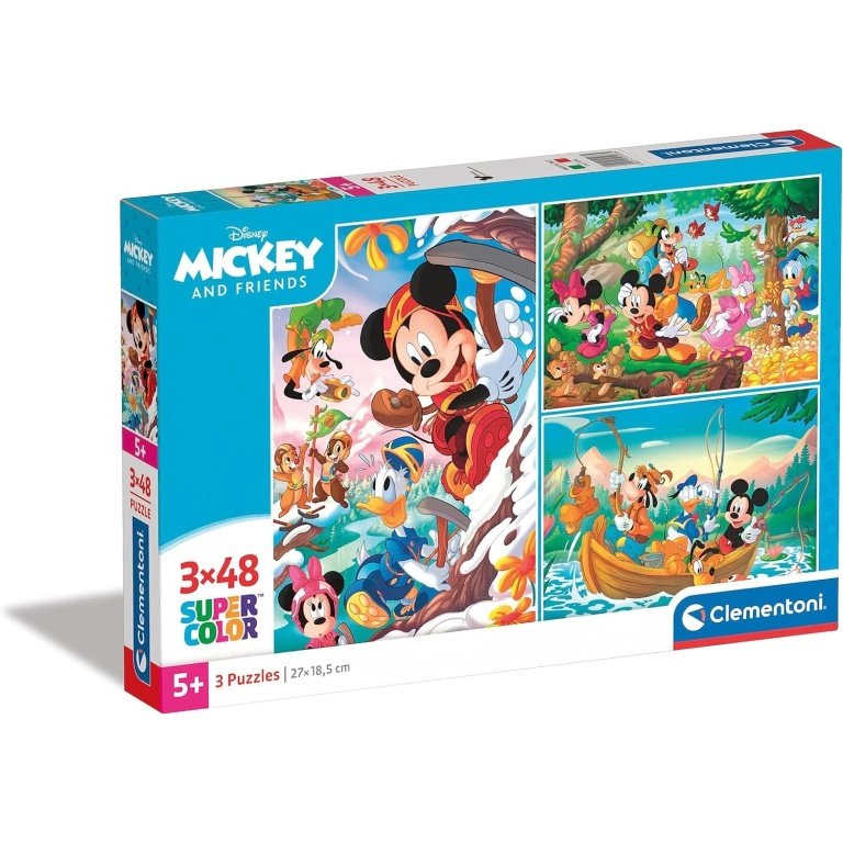 Clementoni Supercolor dėlionė 3in1 “Mickey & Friends” 3×48 pcs