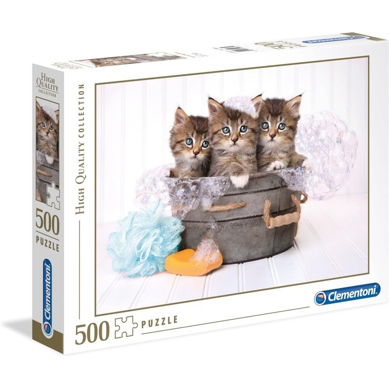 Clementoni dėlionė “Kittens & Soap” 500pcs