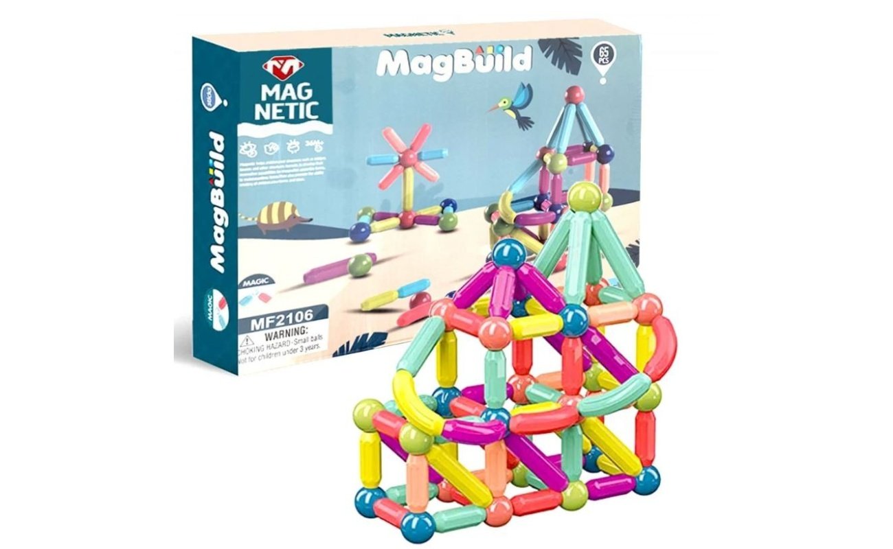 Magnetinis konstruktorius “Mag-Build” (65 detalės)
