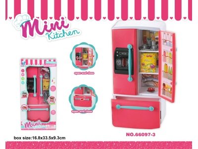 Žaislinis šaldytuvas su priedais “Mini Kitchen”