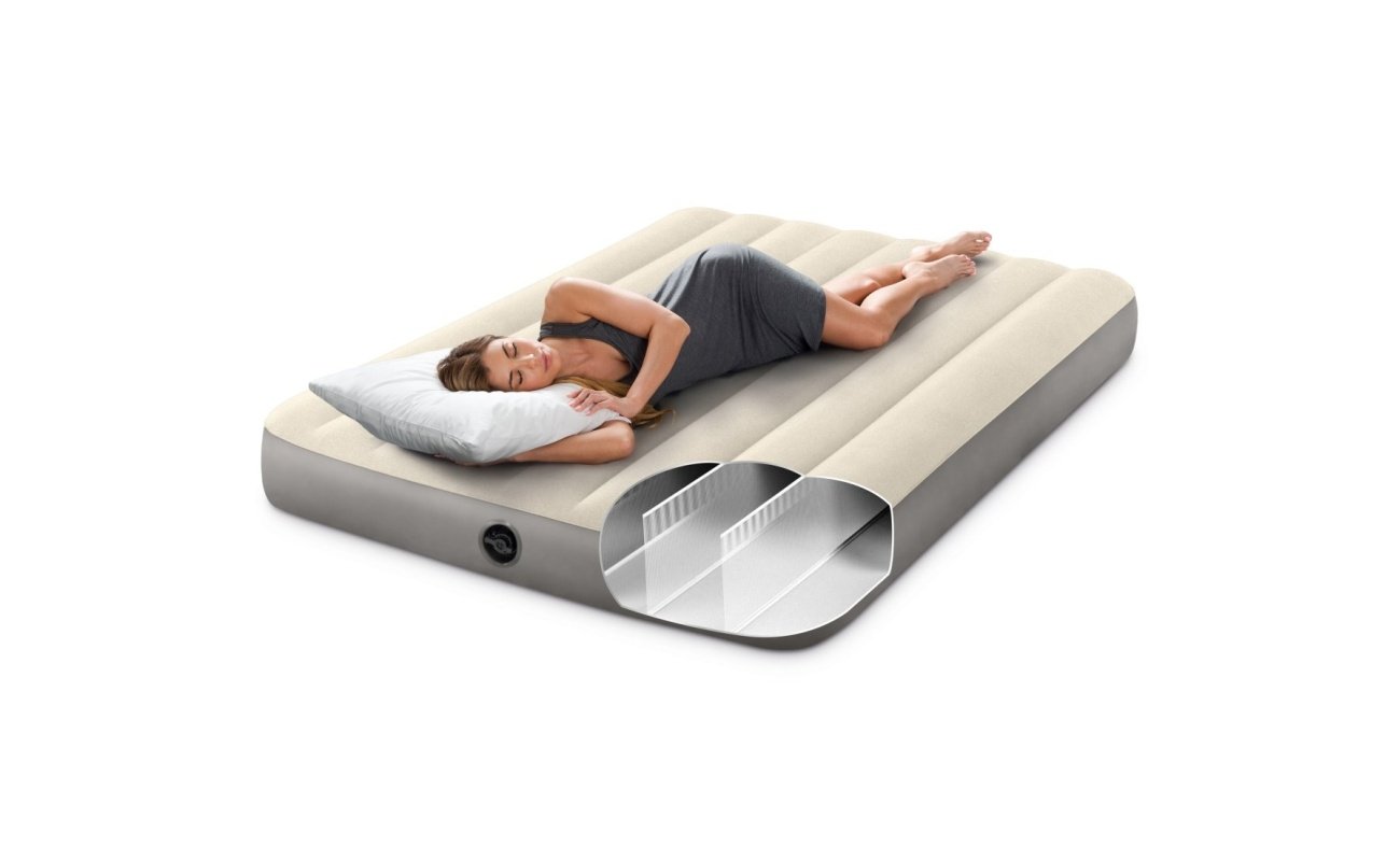 Pripučiamas čiužinys INTEX Full Dura-Beam, Single-High Airbed 137x191x25cm