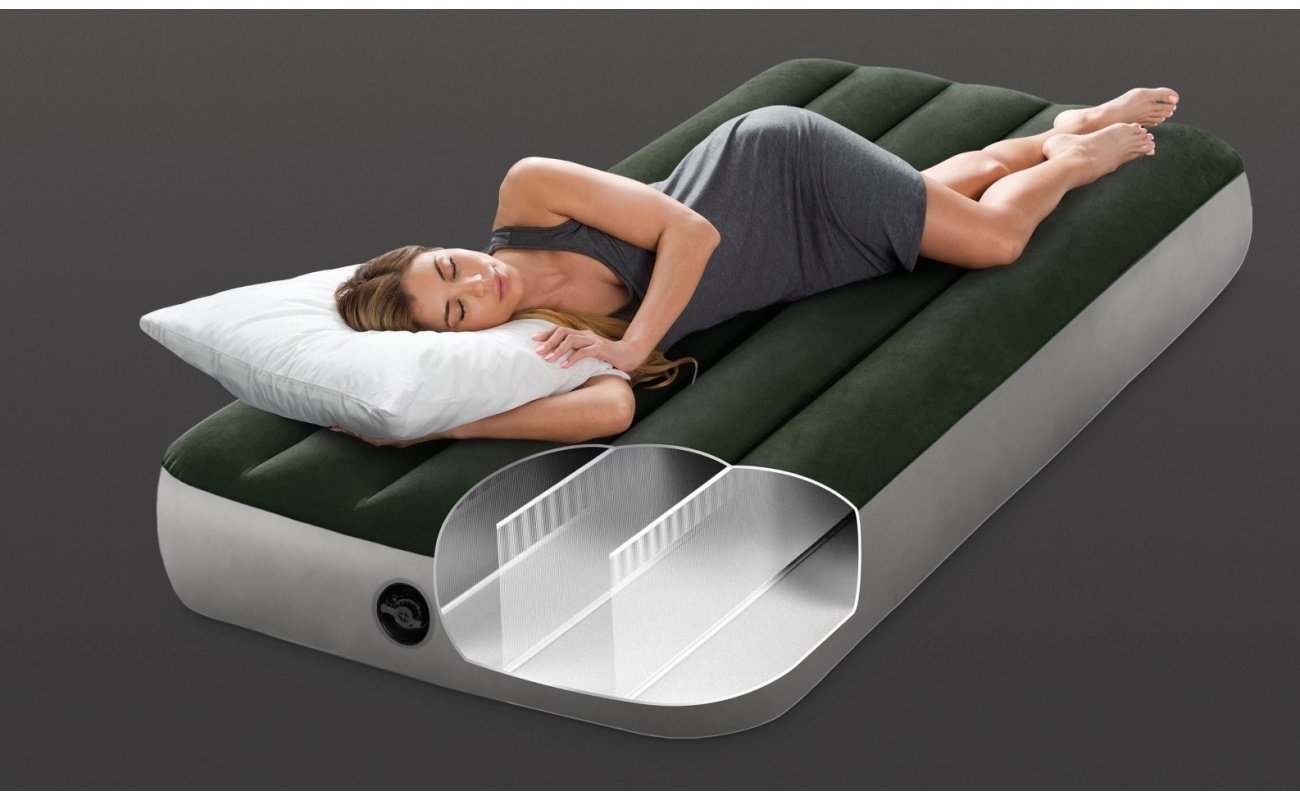 Pripučiamas čiužinys INTEX Cot Dura-Beam, Prestige Downy Airbed 76x191x25cm