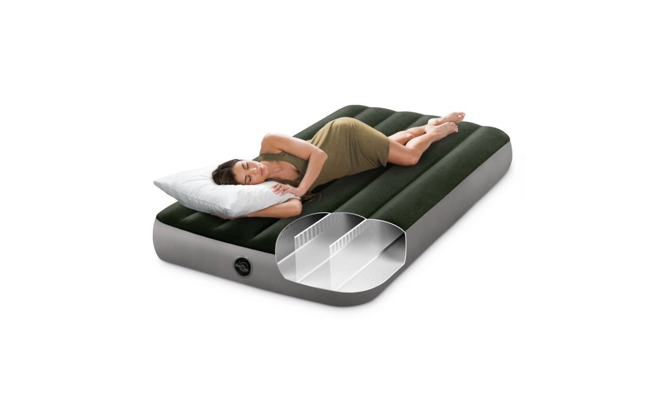 Pripučiamas čiužinys INTEX Twin Dura-Beam, Downy Airbed su integruota pompa 99x191x25cm