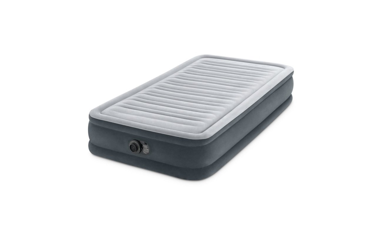 Pripučiamas čiužinys-lova INTEX Twin Comfort-Plush, Airbed W/Fiber-Tech RP su pompa,99x191x33cm