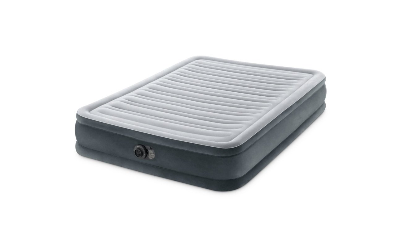 Pripučiamas čiužinys-lova INTEX Queen Comfort-Plush, Airbed W/Fiber-Tech RP su pompa,152x203x33cm
