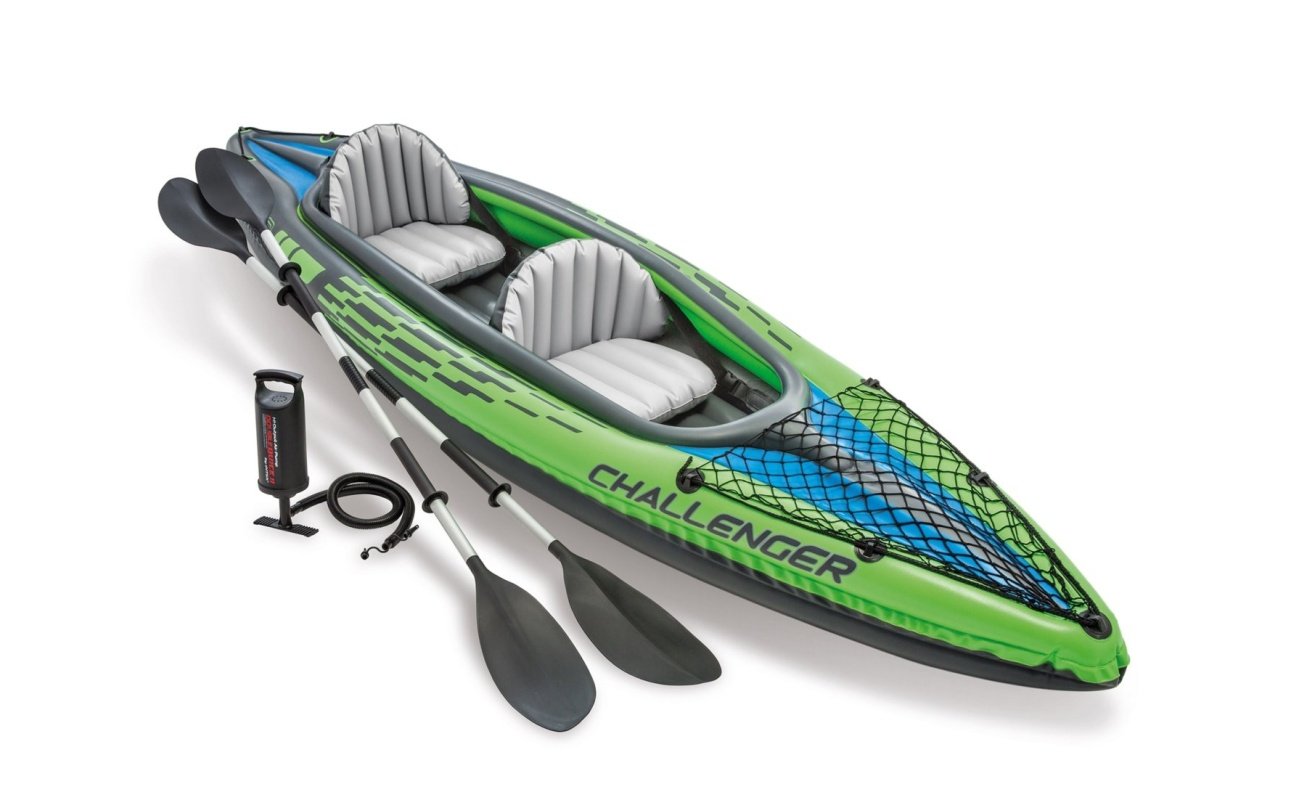Pripučiama Baidarė (dvivietė) INTEX Challenger K2, Kayak 351x76x38cm