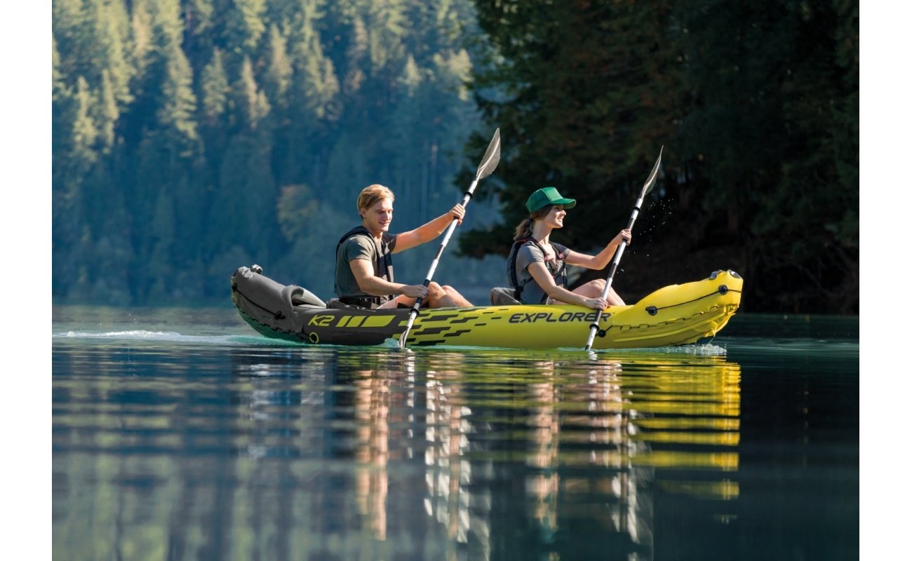 Pripučiama Baidarė (dvivietė) INTEX  Explorer K2, Kayak 312x91x51cm
