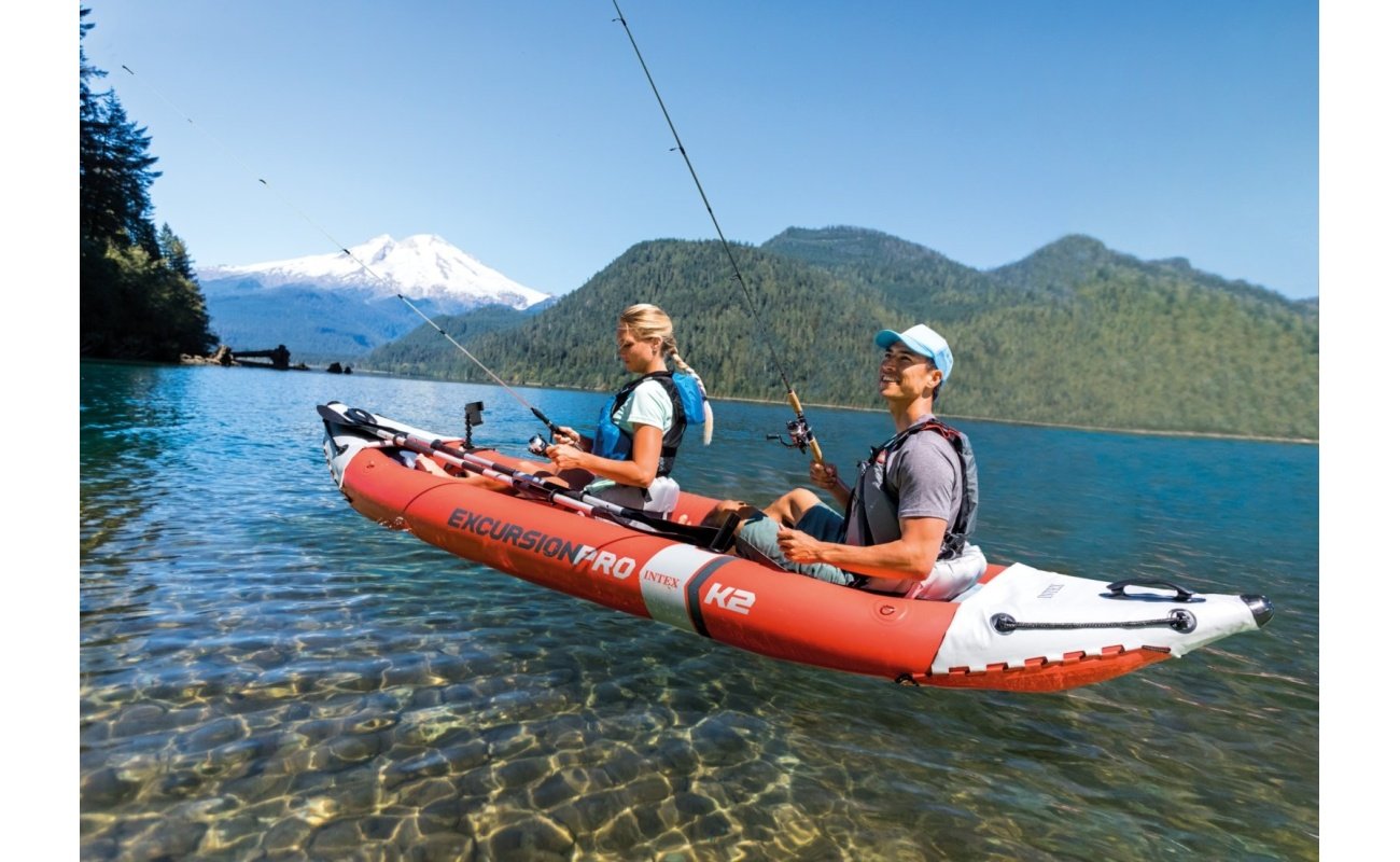 Pripučiama Baidarė (dvivietė) INTEX  Excursion Pro K2, Kayak 384x94x46cm