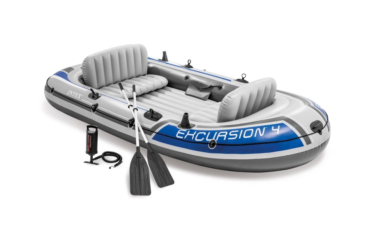 Pripučiama valtis INTEX Excursion 4 /4 asmenims, komplektas. 315x165x43cm