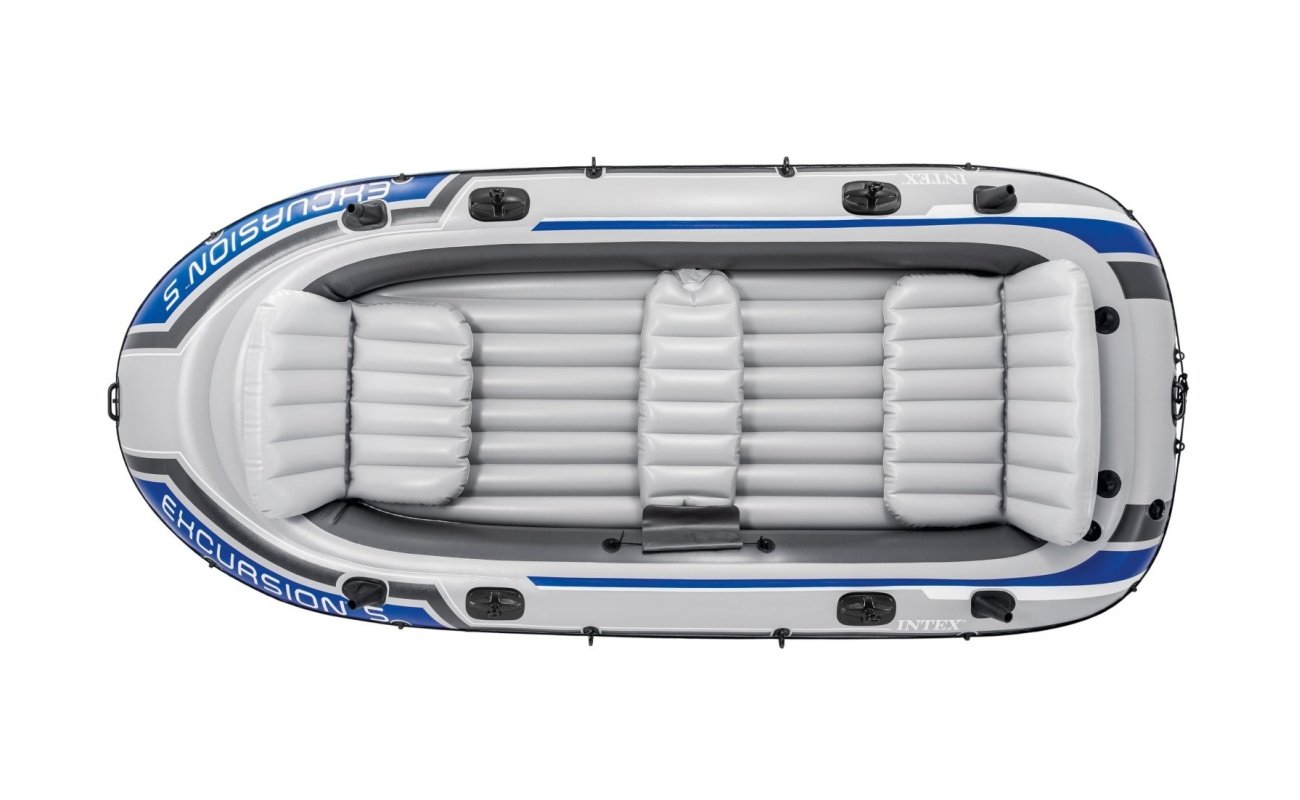 Pripučiama valtis INTEX Excursion 5 /5 asmenims, komplektas. 366x168x43cm