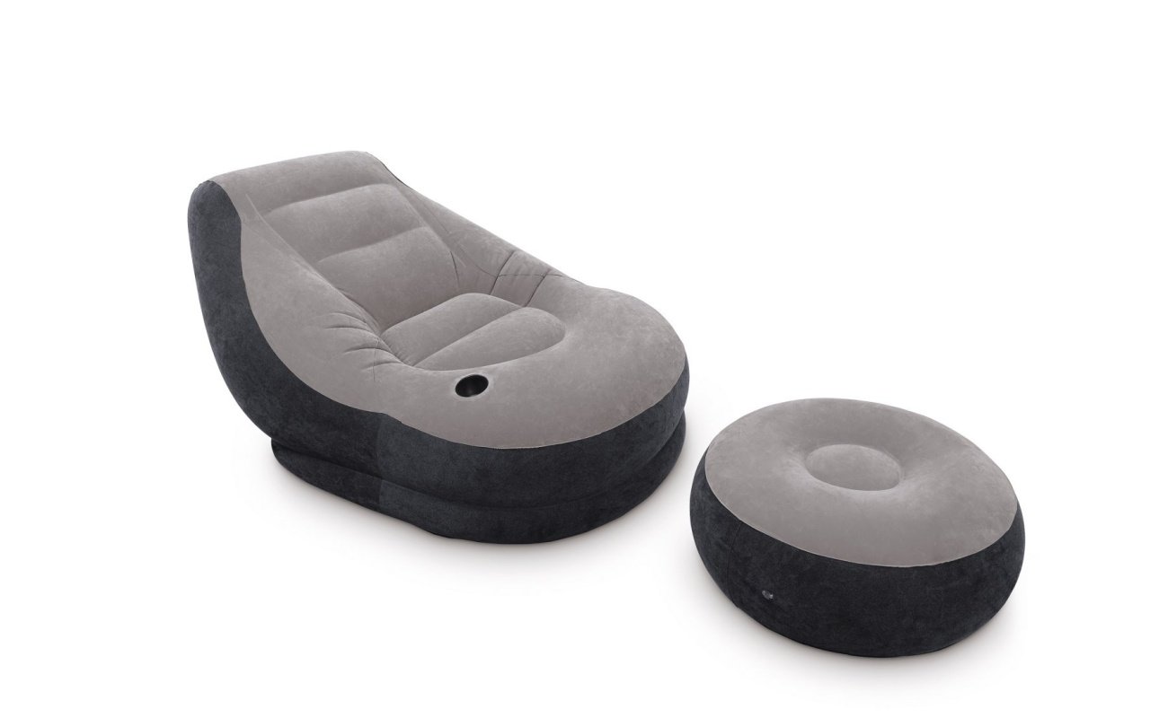 Pripučiama kedė su pufu INTEX Ultra Lounge 102x137x76cm, 64x28cm