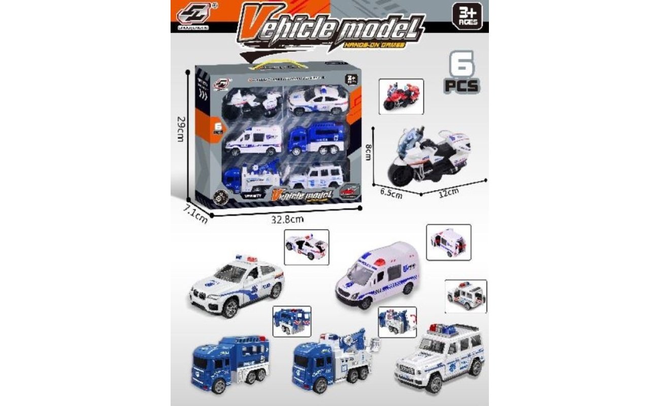 Policijos mašinų rinkinys (6vnt.)