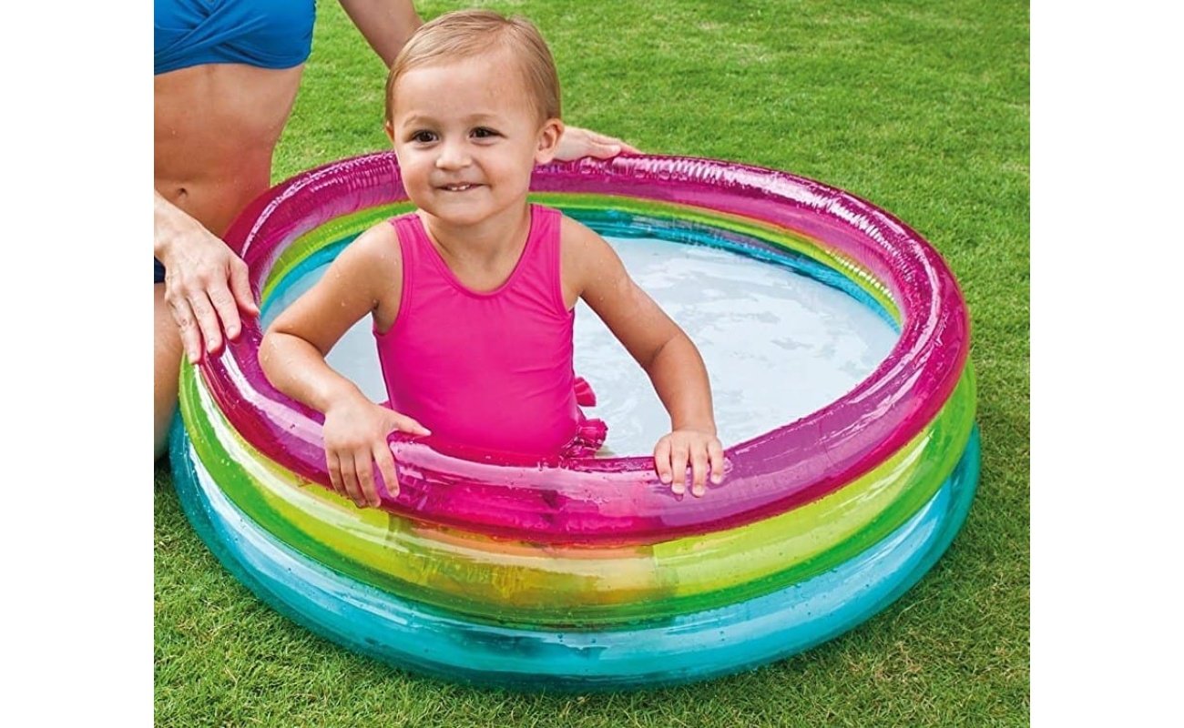 Baseinas pripučiamas INTEX Rainbow Baby Pool 86x25cm