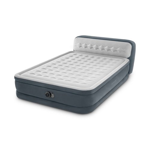 Pripučiamas čiužinys-lova INTEX Queen Ultra Plush, Airbed W/Fiber-Tech RP su integruota pompa ir galvos atrama,152x236x86cm