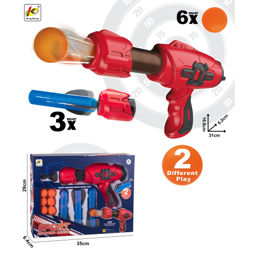 Sport Shooting Series Šautuvas su Kamuoliukais ir Strėlytėmis