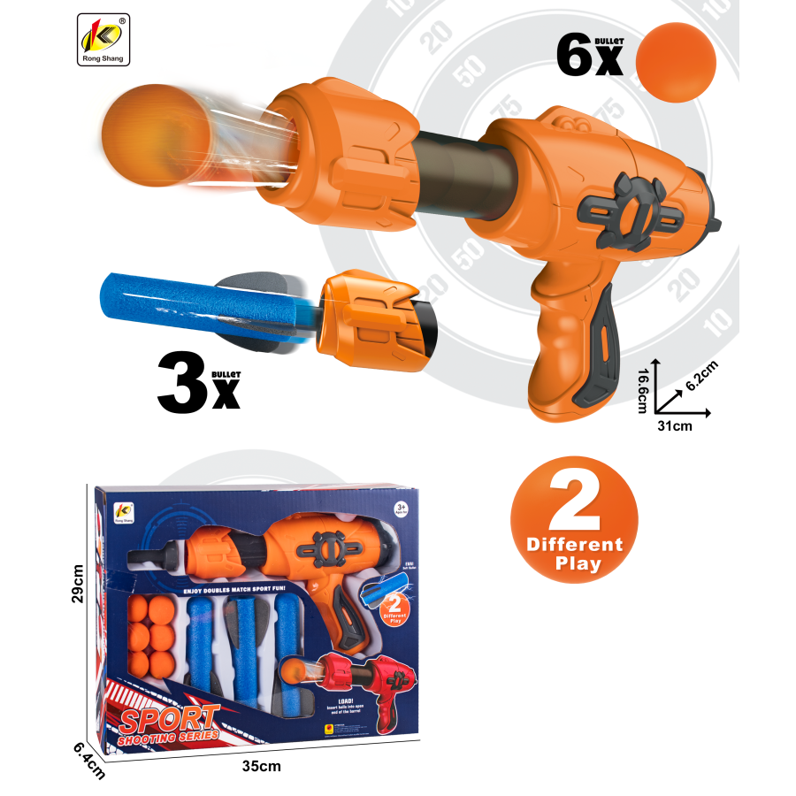 Sport Shooting Series Šautuvas su Kamuoliukais ir Strėlytėmis