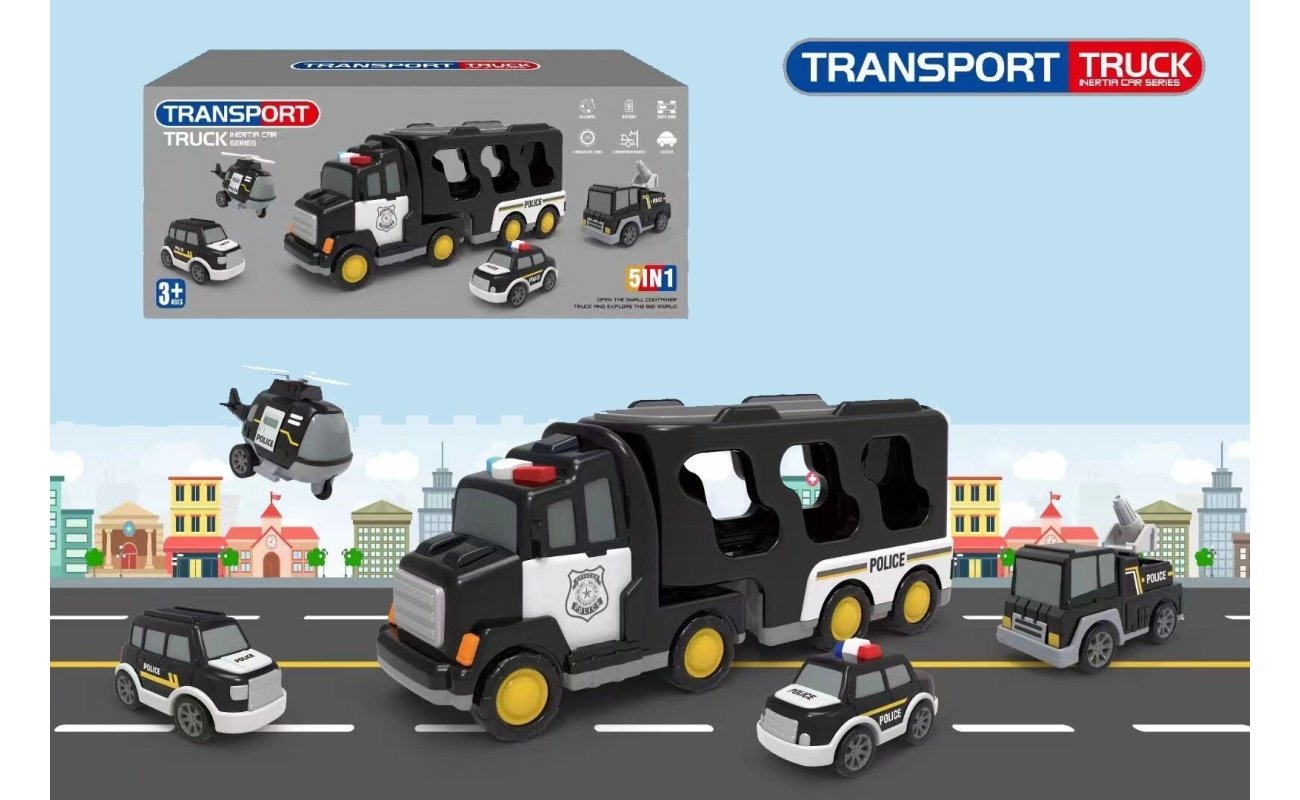 Policijos automobilių tralas 5in1