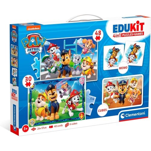 Clementoni Dėlionė Paw Patrol Edukit 4in1