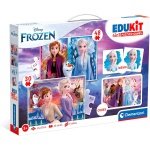 Clementoni Dėlionė Frozen Edukit 4in1