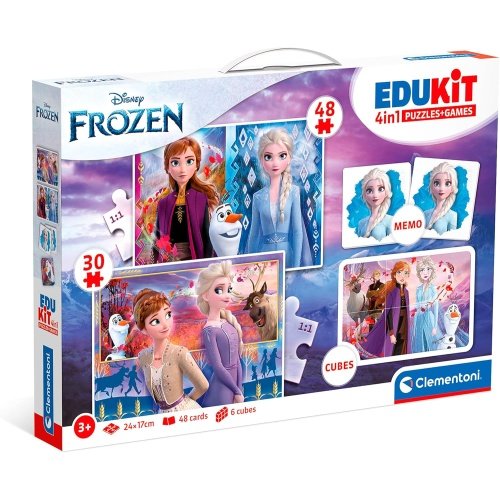 Clementoni Dėlionė Frozen Edukit 4in1