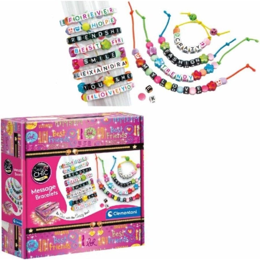 Clementoni Crazy Chic Message Bracelets – apyrankių kūrimo rinkinys - Image 1