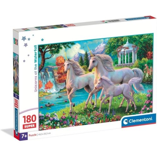Clementoni Supercolor Dėlionė "Unicorns at the Waterfall" 180 pcs