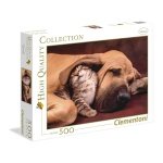 Clementoni dėlionė "Cuddles" – šuo ir katė dėlionė 500 det.