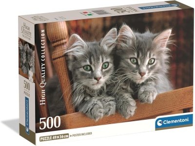 Clementoni dėlionė „Kittens“ 500 detalių