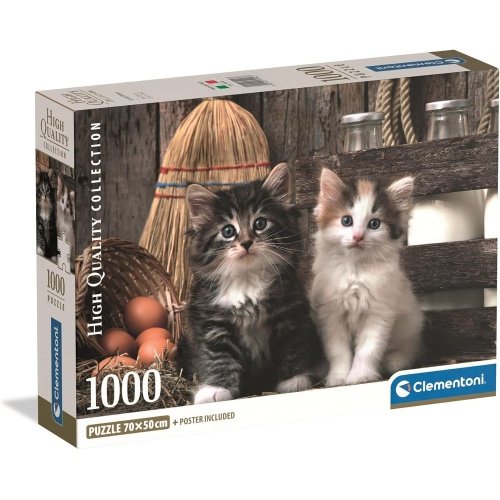 Clementoni dėlionė „Farm Cats“ 1000 detalių