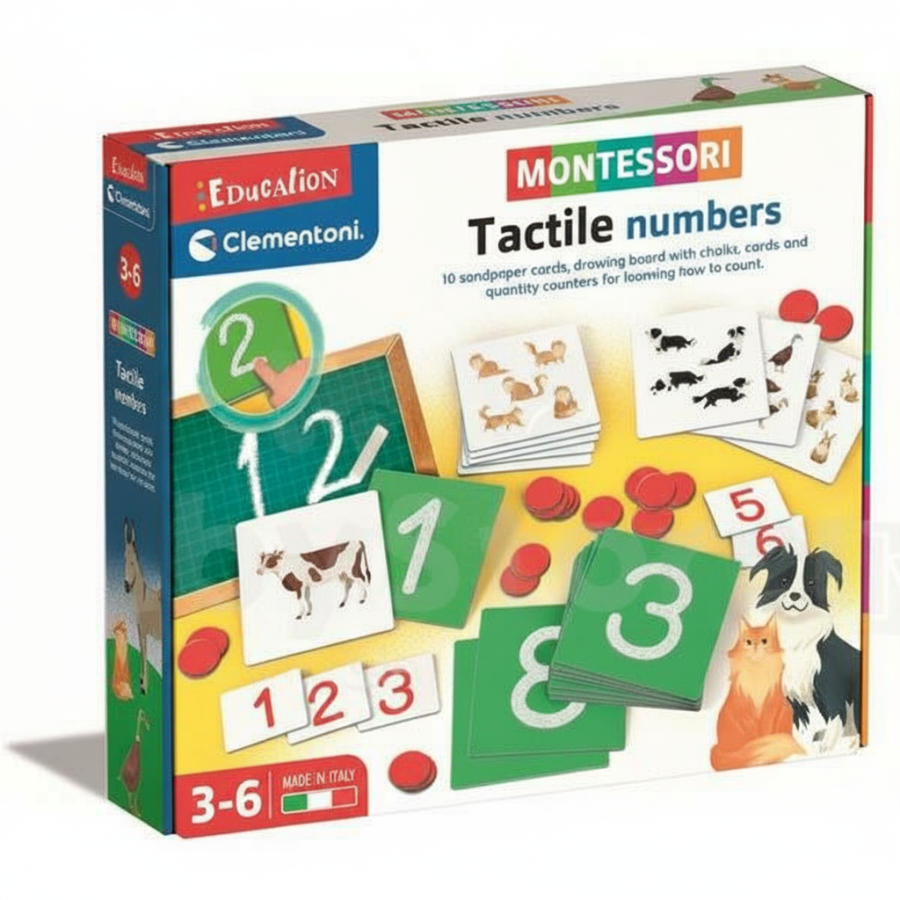 Clementoni Montessori "Tactile Numbers" edukacinis rinkinys - Image 1